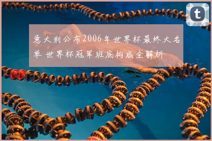 意大利公布2006年世界杯最终大名单 世界杯冠军班底构成全解析